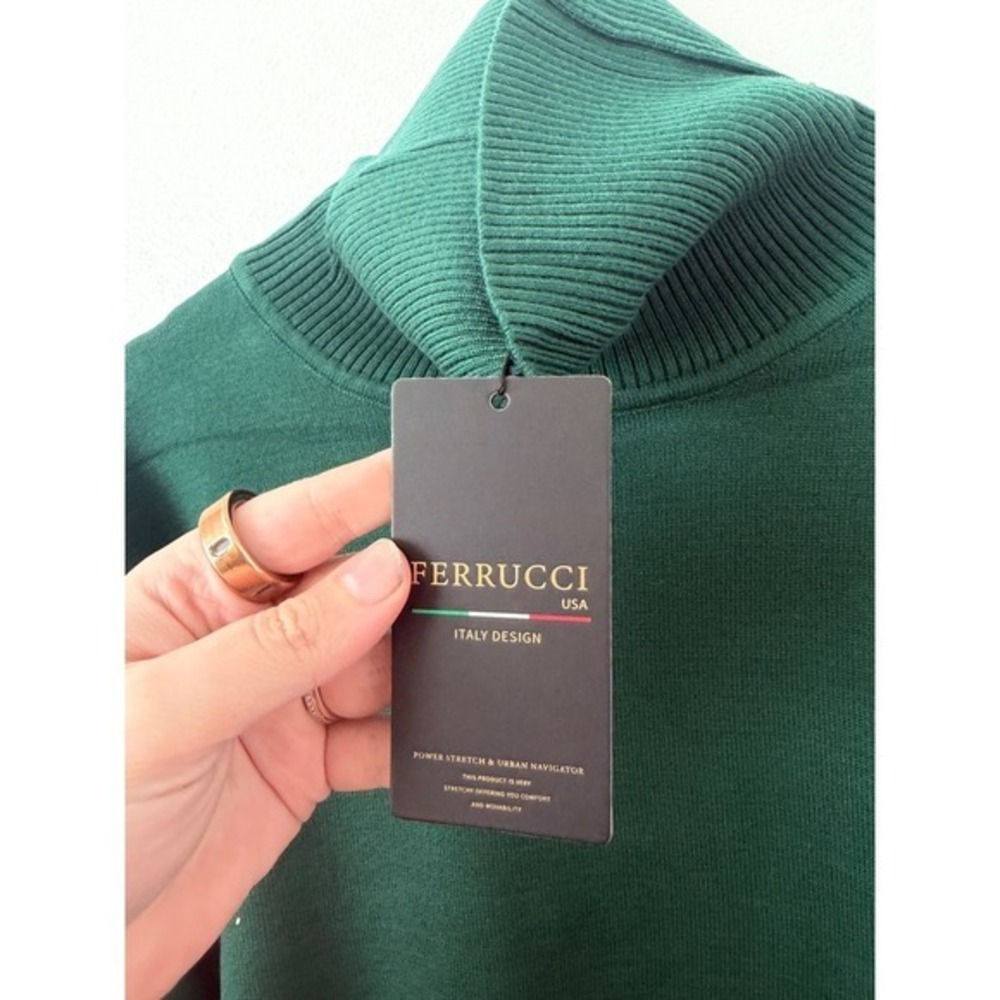 Ferrucci Men's Turtleneck Sweater – Green – Size XL – NWT - Picture 4 of 5